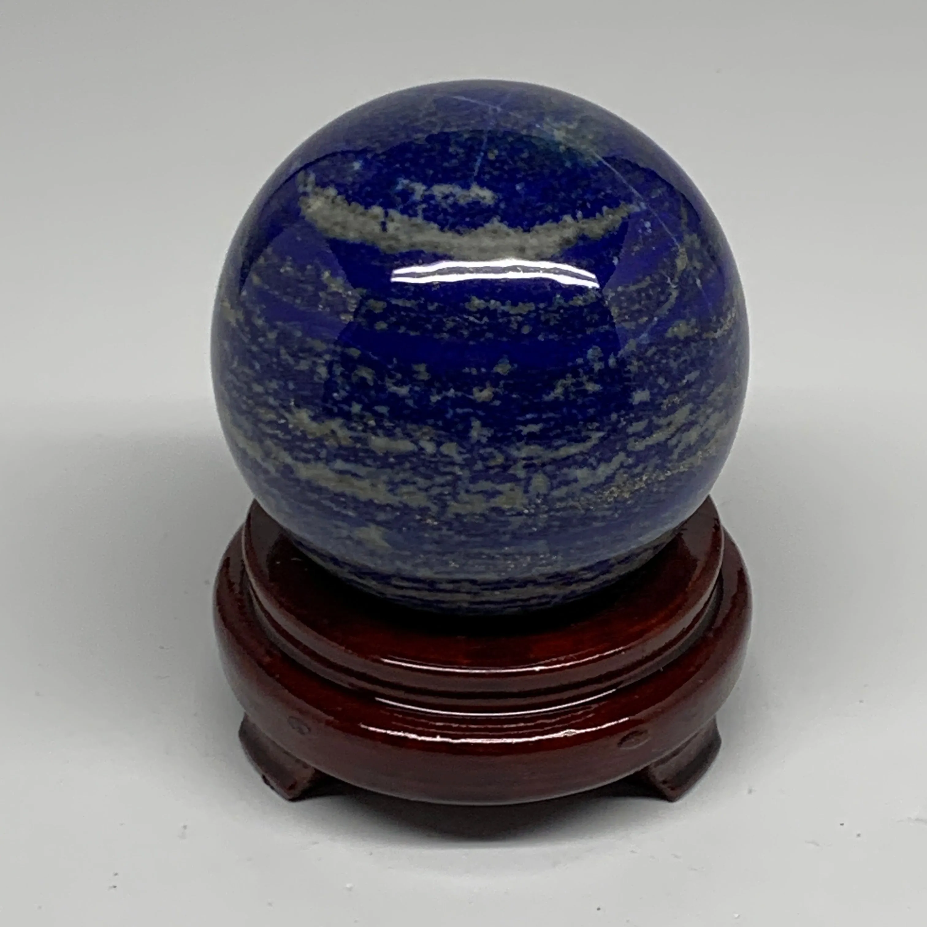 2.32 lbs, 3.4" (85mm), Lapis Lazuli Sphere Ball Gemstone @Afghanistan, B33324