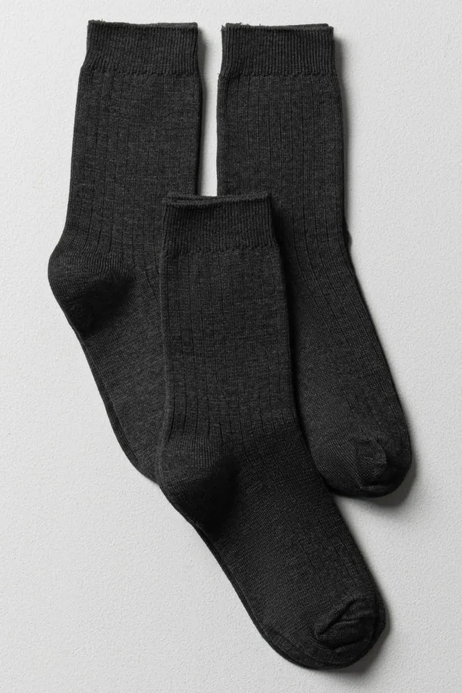 3 Pack Grey Anklet Socks Grey