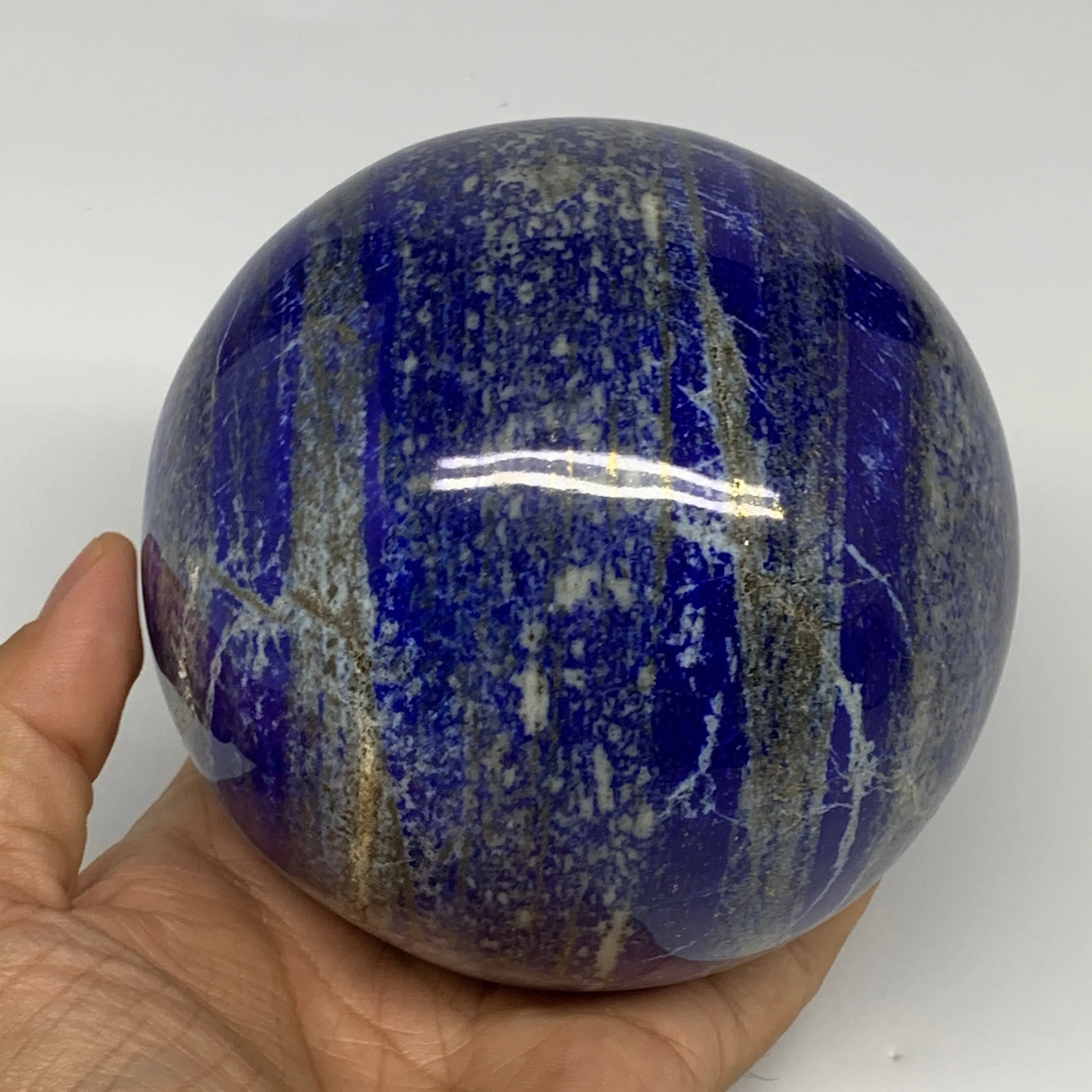 3.7 lbs,3.9"(98mm), Lapis Lazuli Sphere Ball Gemstone @Afghanistan, B27551