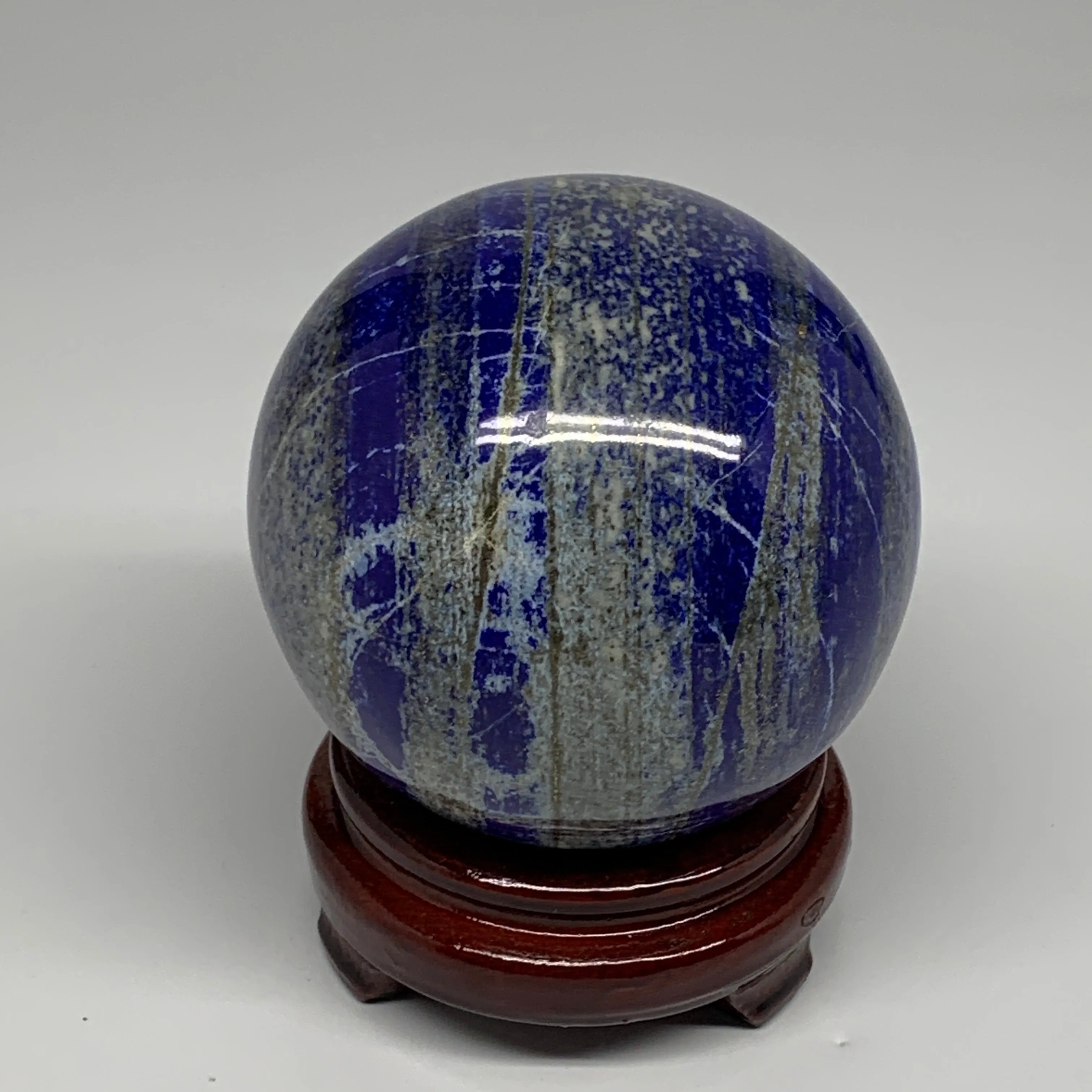 3.7 lbs,3.9"(98mm), Lapis Lazuli Sphere Ball Gemstone @Afghanistan, B27551