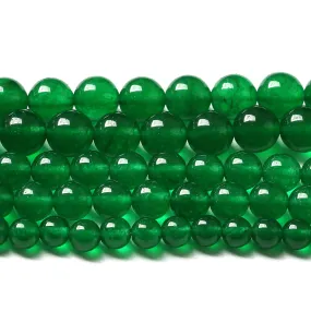 46pcs 8mm Natural Chinese Green Jade Beads Chalcedony Round Loose Gemstone Crystal Energy Healing Power Stone Beads for Jewelry Making DIY Bracelet (8mm, Chinese Green Jade)