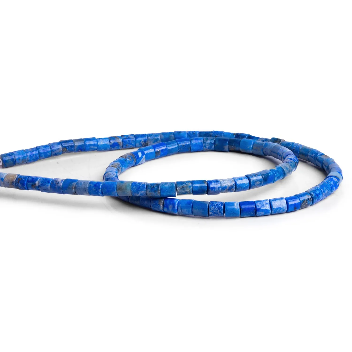 4mm Lapis Lazuli Plain Tubes 15 inch 95 beads