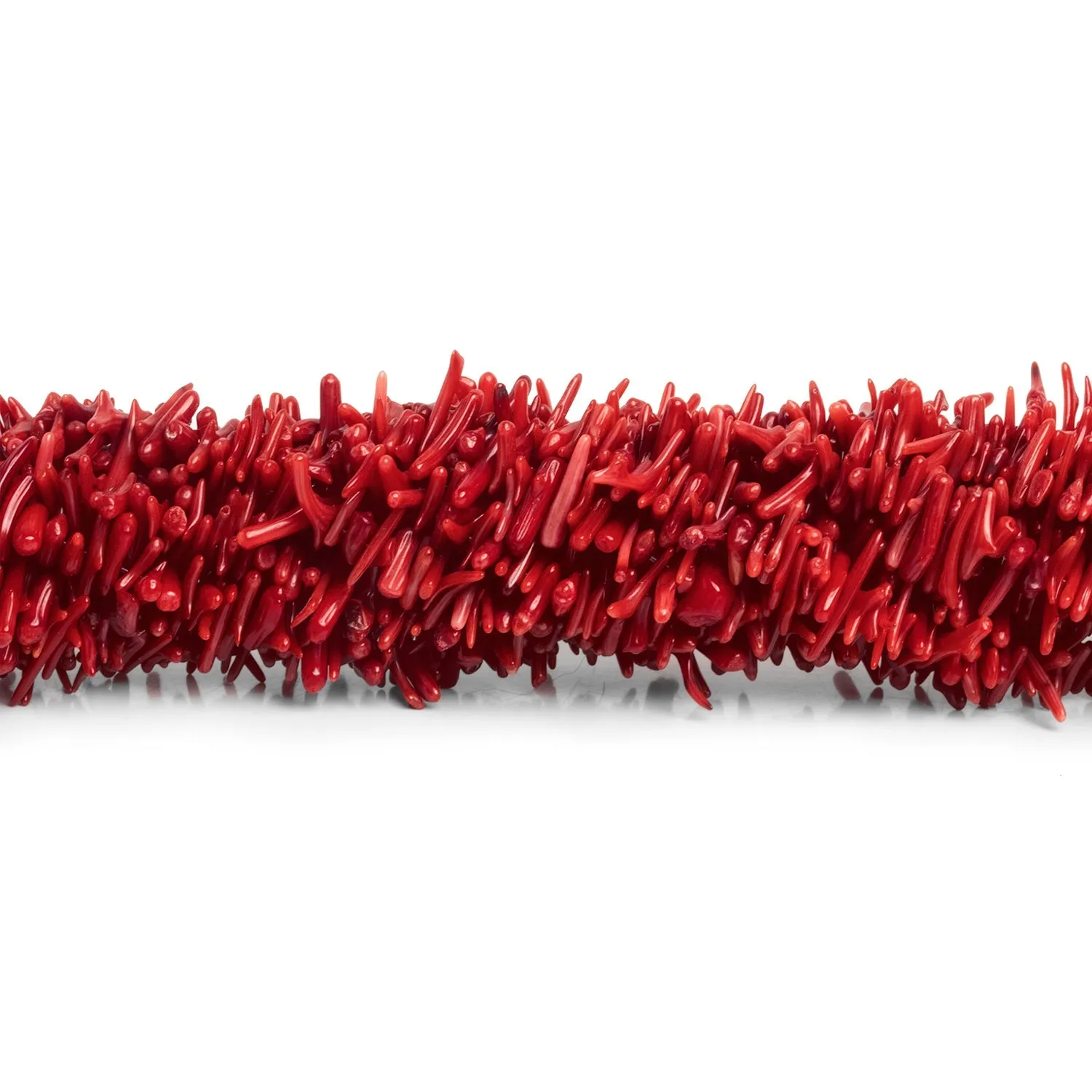6x3mm Red Bamboo Coral Chips 16 inch 300 beads