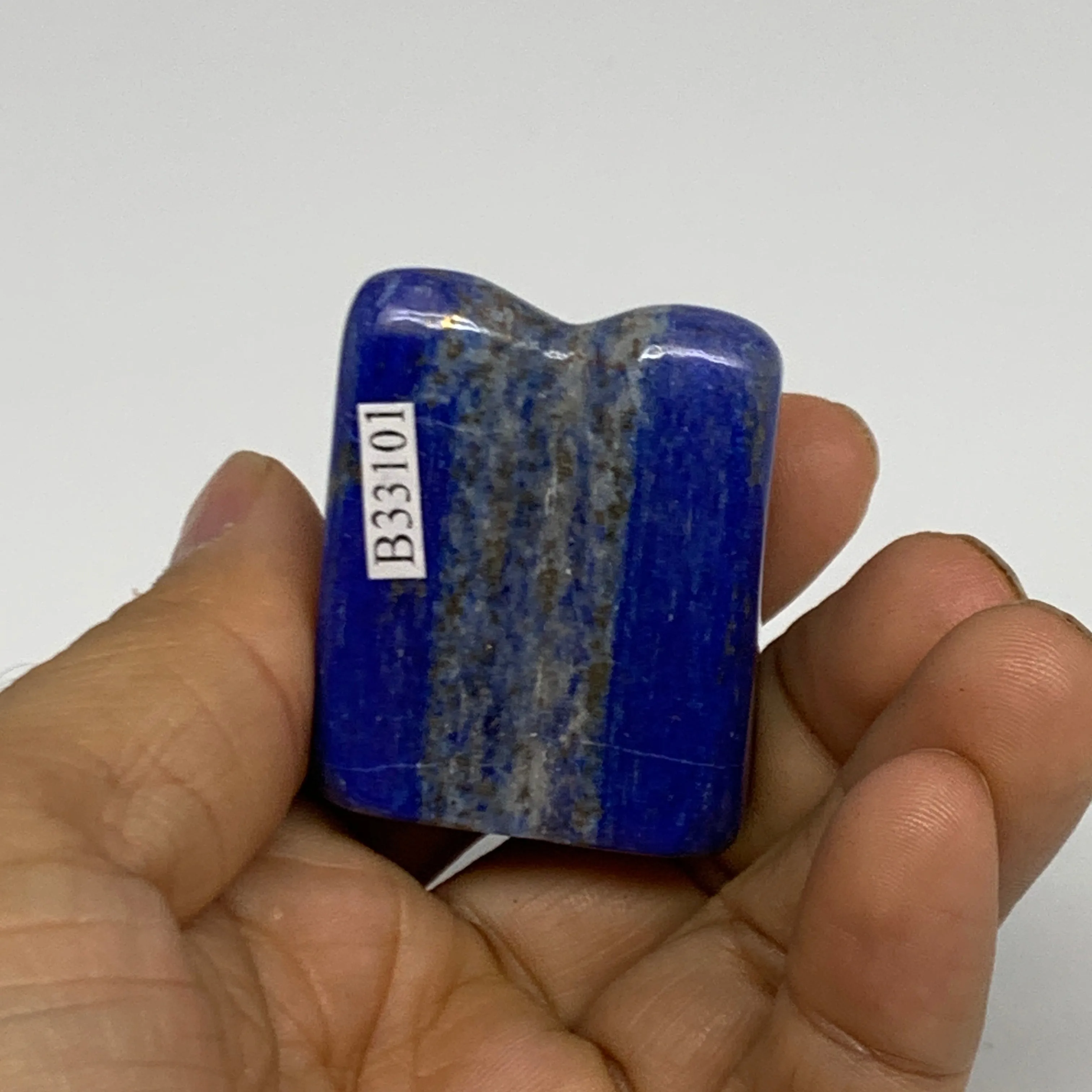 81.8g, 1.7"x1.3"x1",  Natural Freeform Lapis Lazuli from Afghanistan, B33101