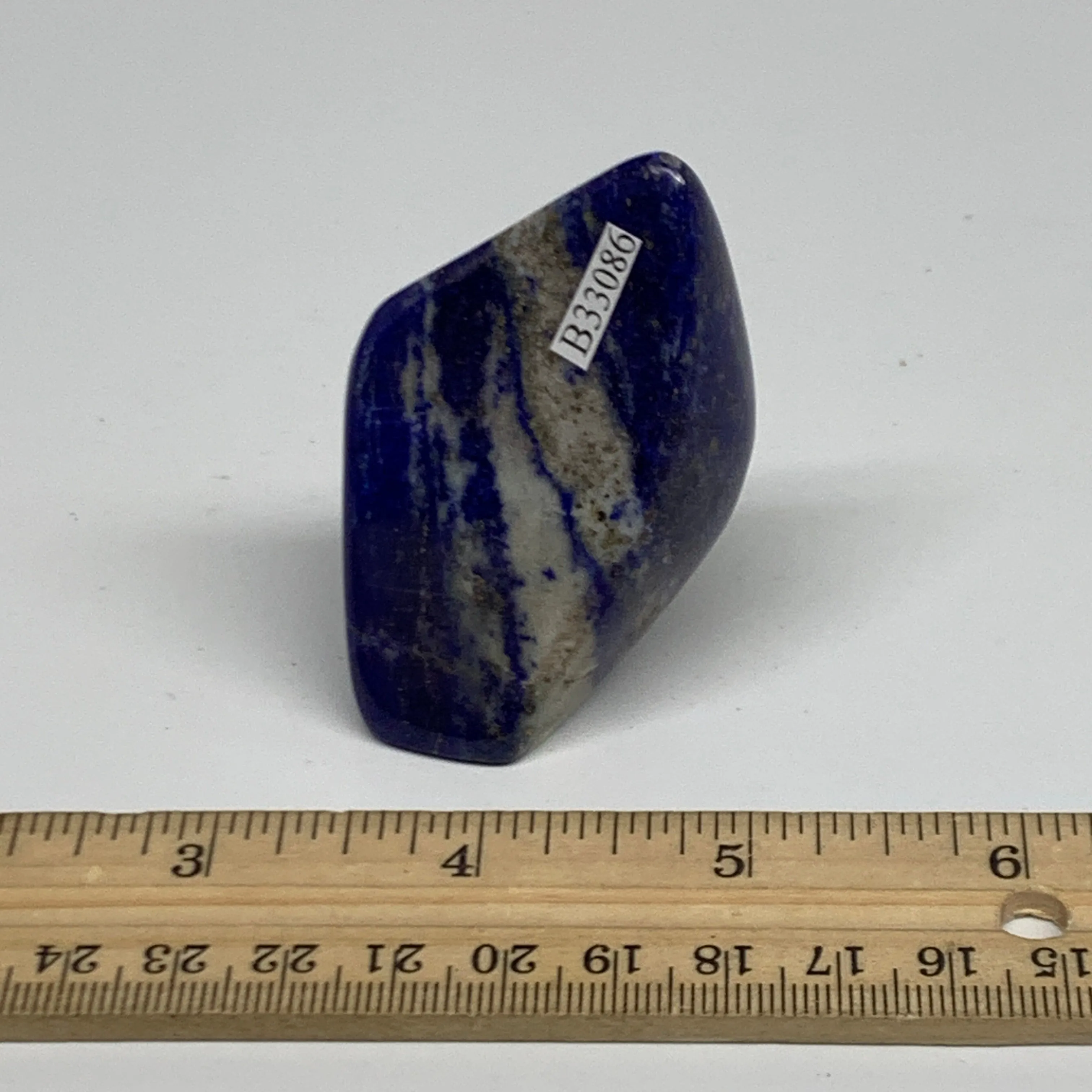 86.6g, 2.5"x1.6"x1.1",  Natural Freeform Lapis Lazuli from Afghanistan, B33086