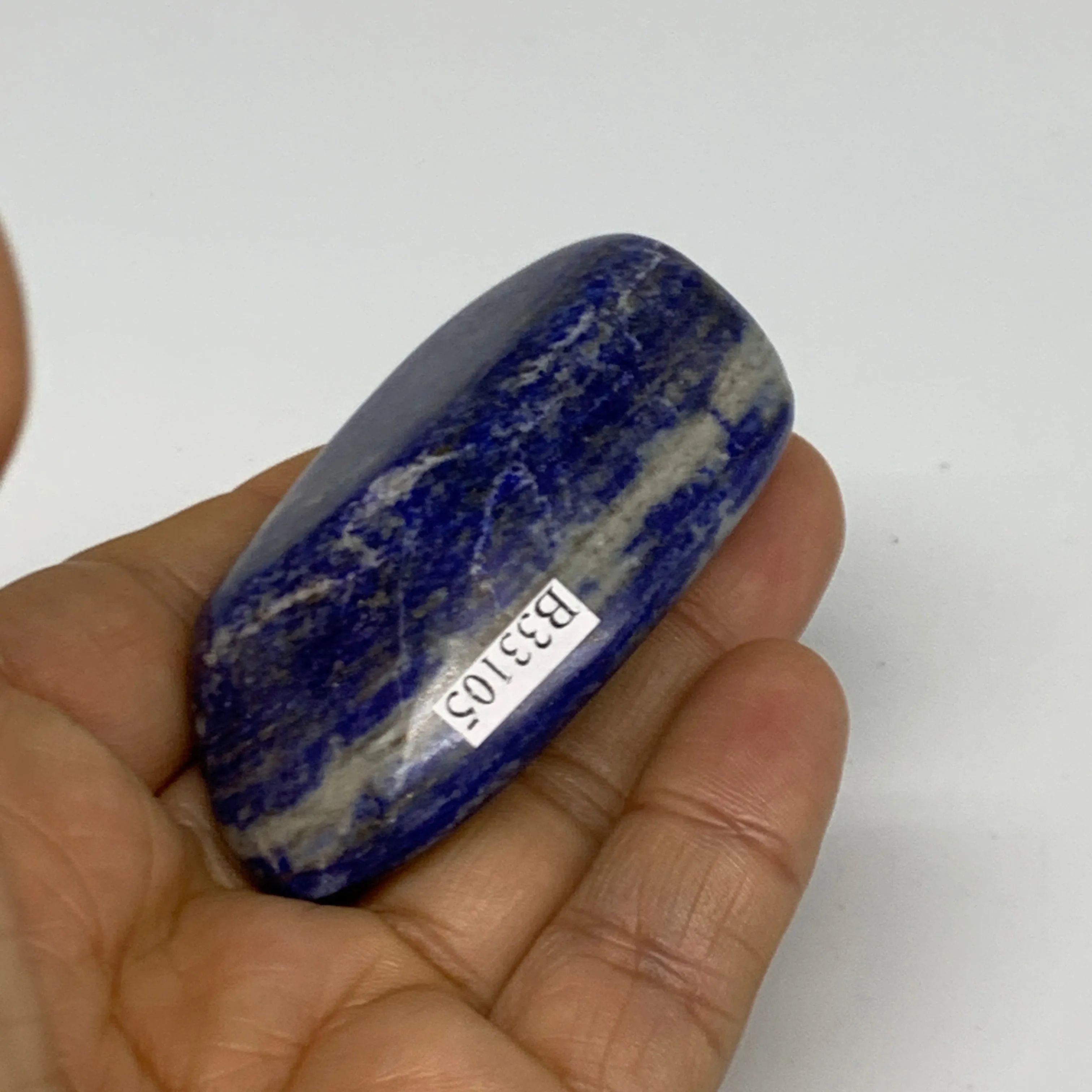 88.4g, 2.4"x1.4"x0.8",  Natural Freeform Lapis Lazuli from Afghanistan, B33105