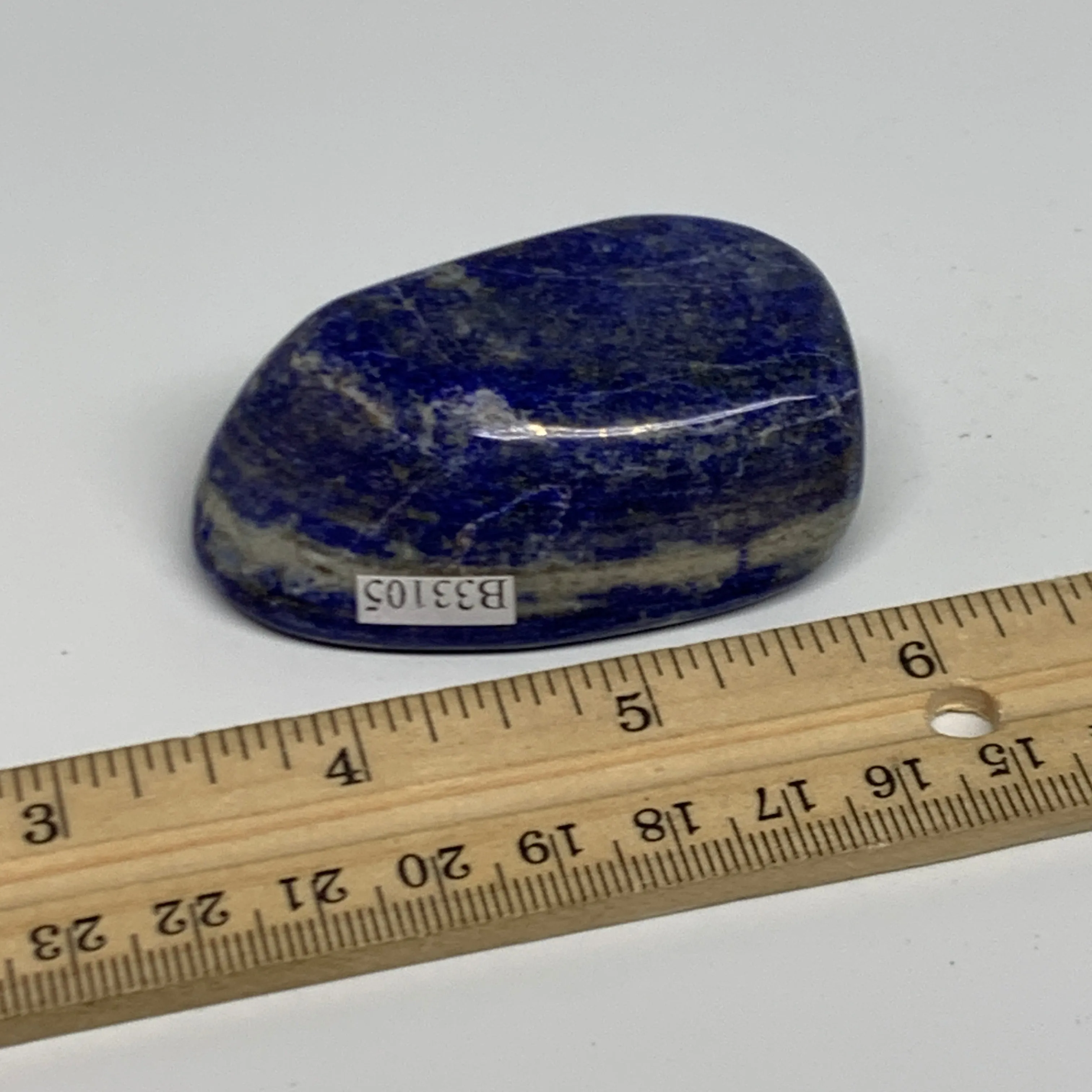 88.4g, 2.4"x1.4"x0.8",  Natural Freeform Lapis Lazuli from Afghanistan, B33105