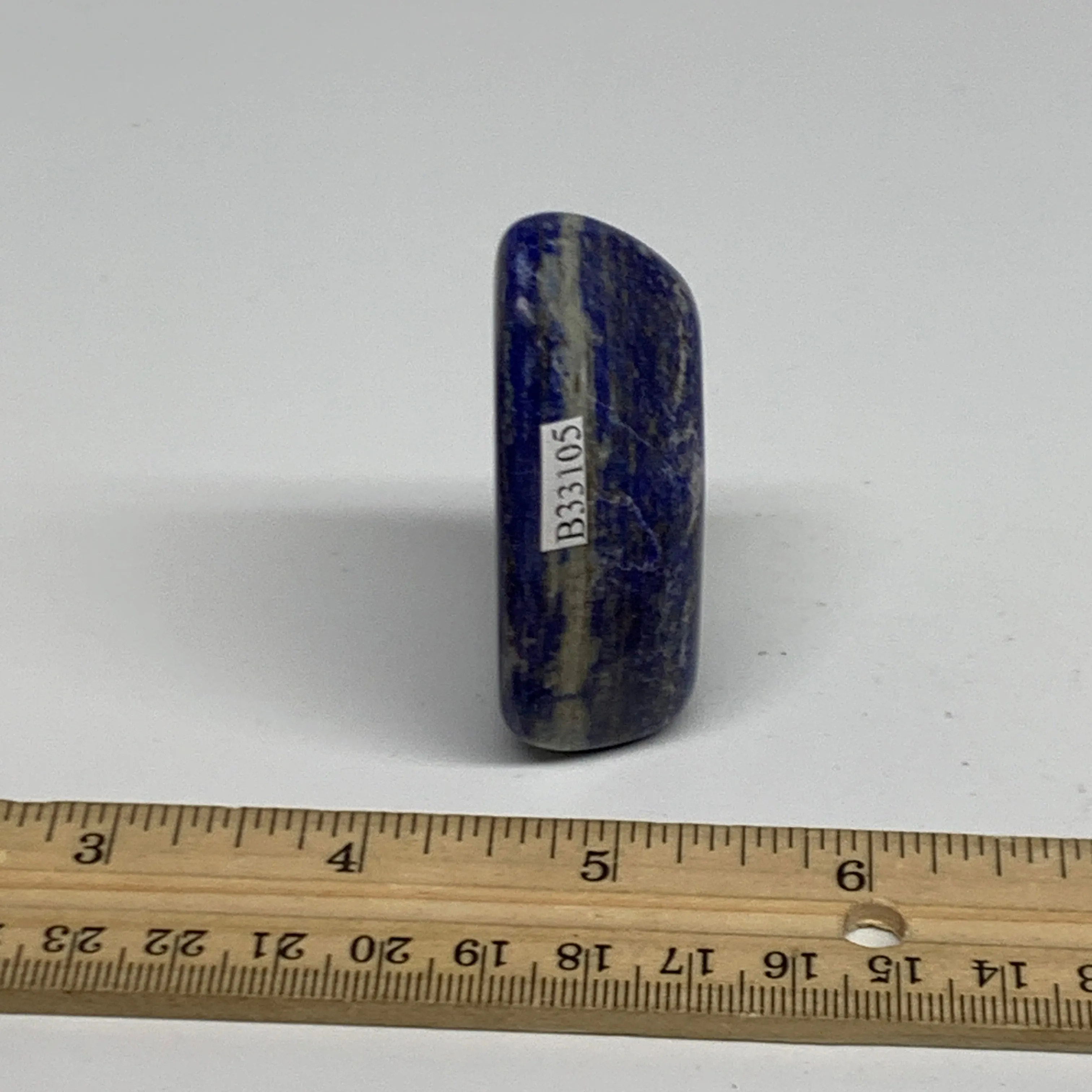 88.4g, 2.4"x1.4"x0.8",  Natural Freeform Lapis Lazuli from Afghanistan, B33105