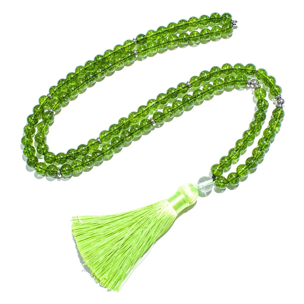 8mm Natural Stone Beaded 108 Mala Necklace for Men and Women