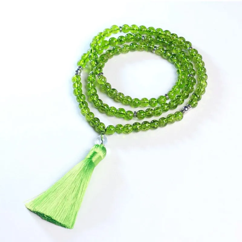 8mm Natural Stone Beaded 108 Mala Necklace for Men and Women