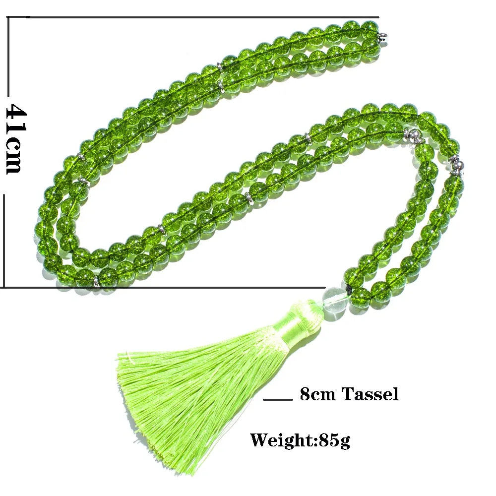 8mm Natural Stone Beaded 108 Mala Necklace for Men and Women