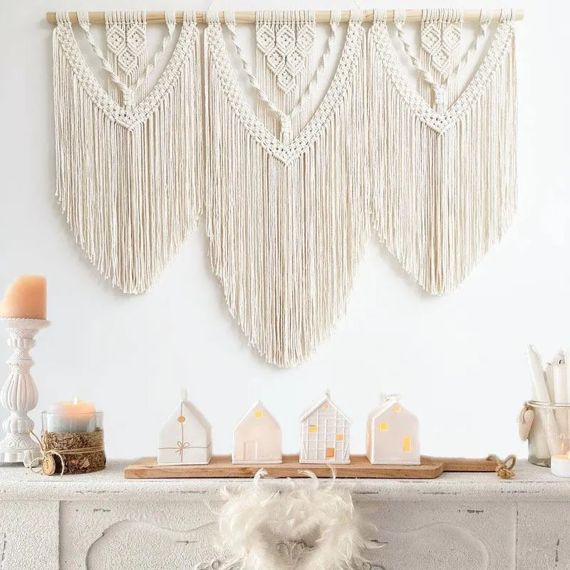 Aesthetically Handmade Wooden Extra Large Macrame Wall Hanging Tapestry