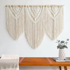 Aesthetically Handmade Wooden Extra Large Macrame Wall Hanging Tapestry