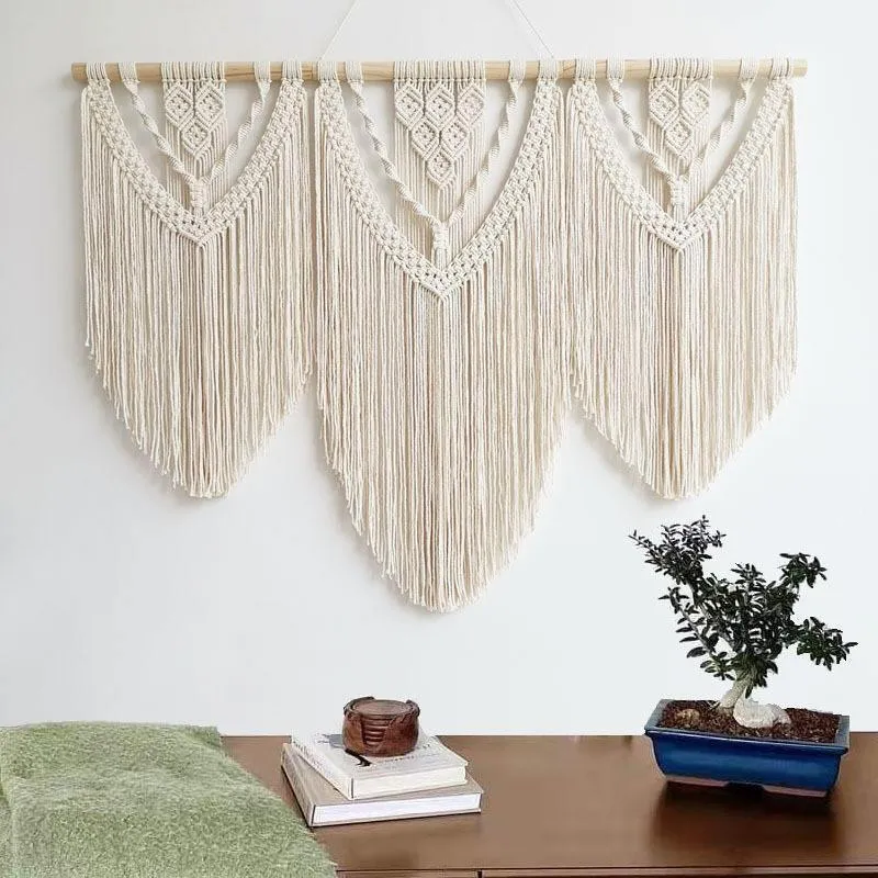 Aesthetically Handmade Wooden Extra Large Macrame Wall Hanging Tapestry