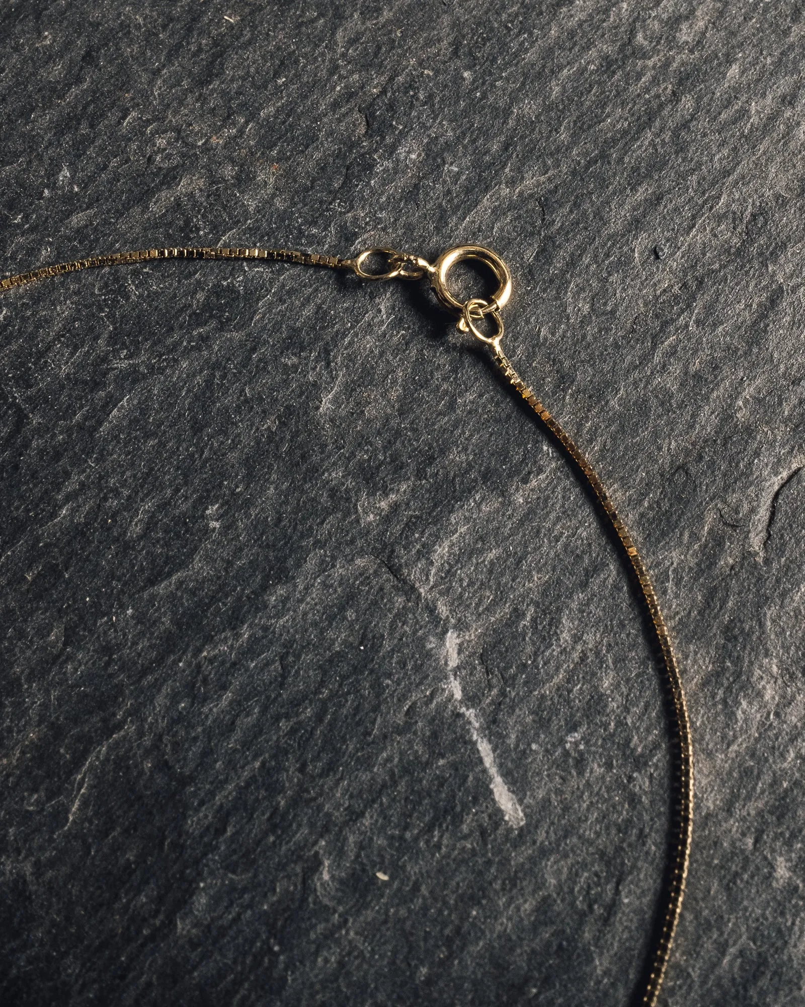 Another Feather Small Platter Necklace, 14k Gold
