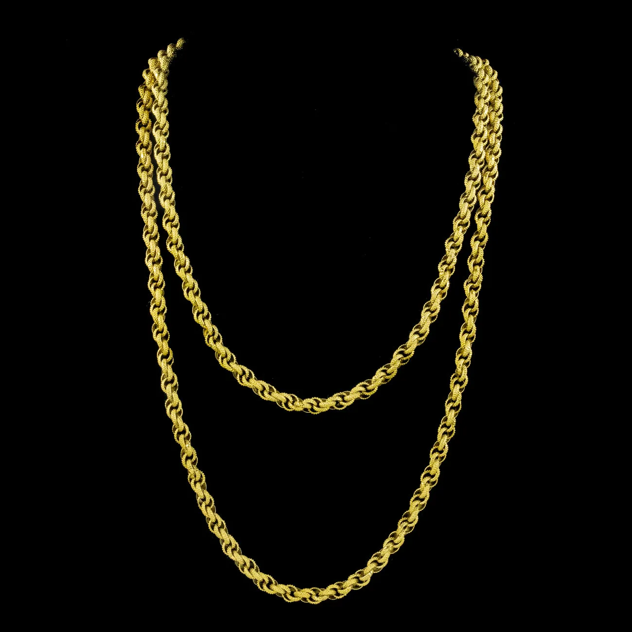 Antique Georgian Chain 18ct Gold Gilt Coral Clasp