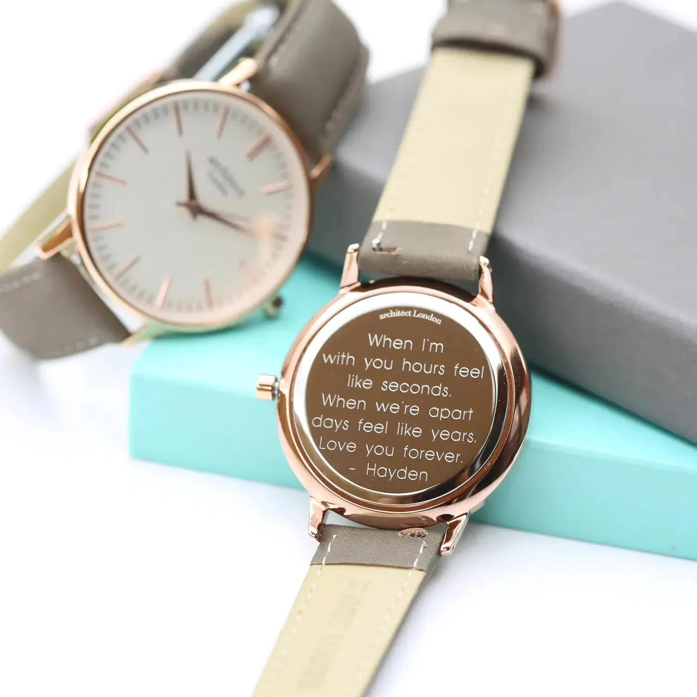 Architēct Blanc - Personalised Ladies' Watch - Light Grey