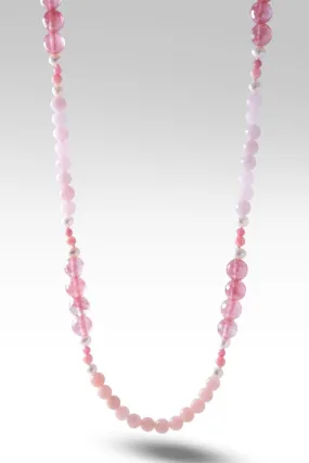 Beaded Celestial Pink Quartz Necklace™ in Chainlink