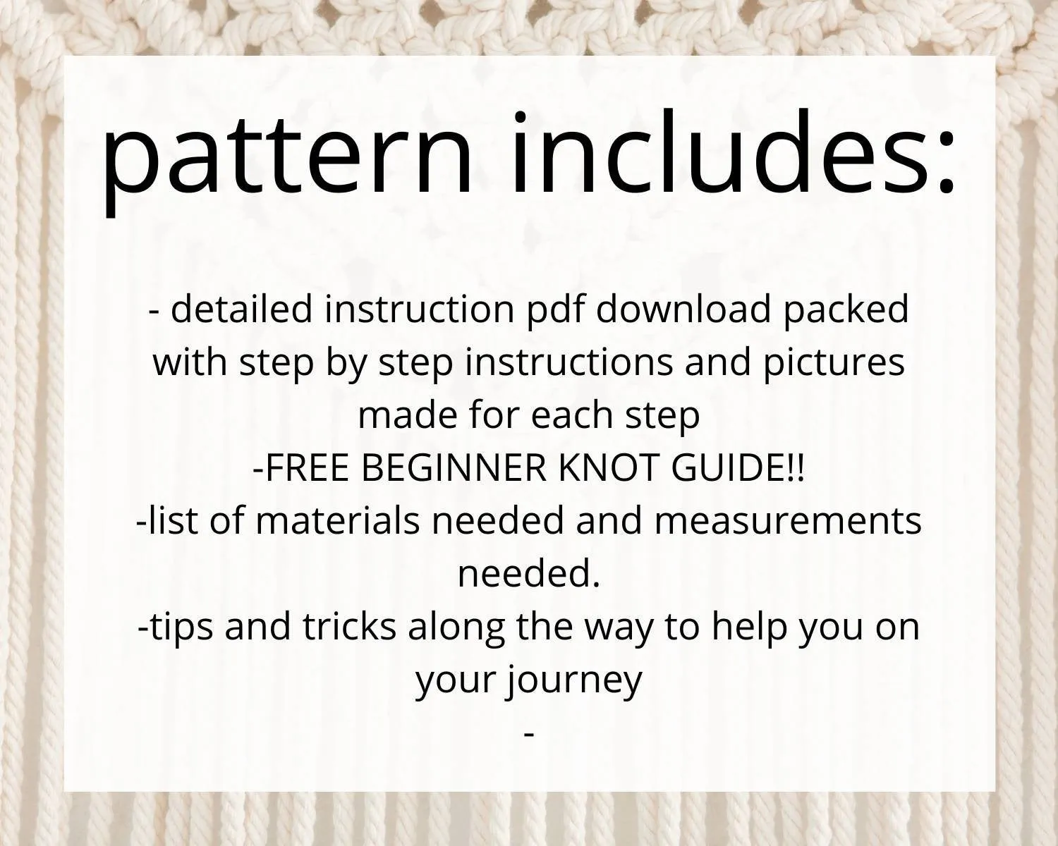 Beginner macrame wall hanging pdf pattern