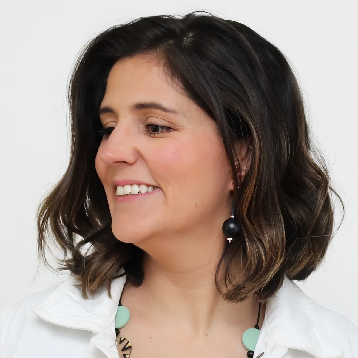 Black Ball Drop Earring