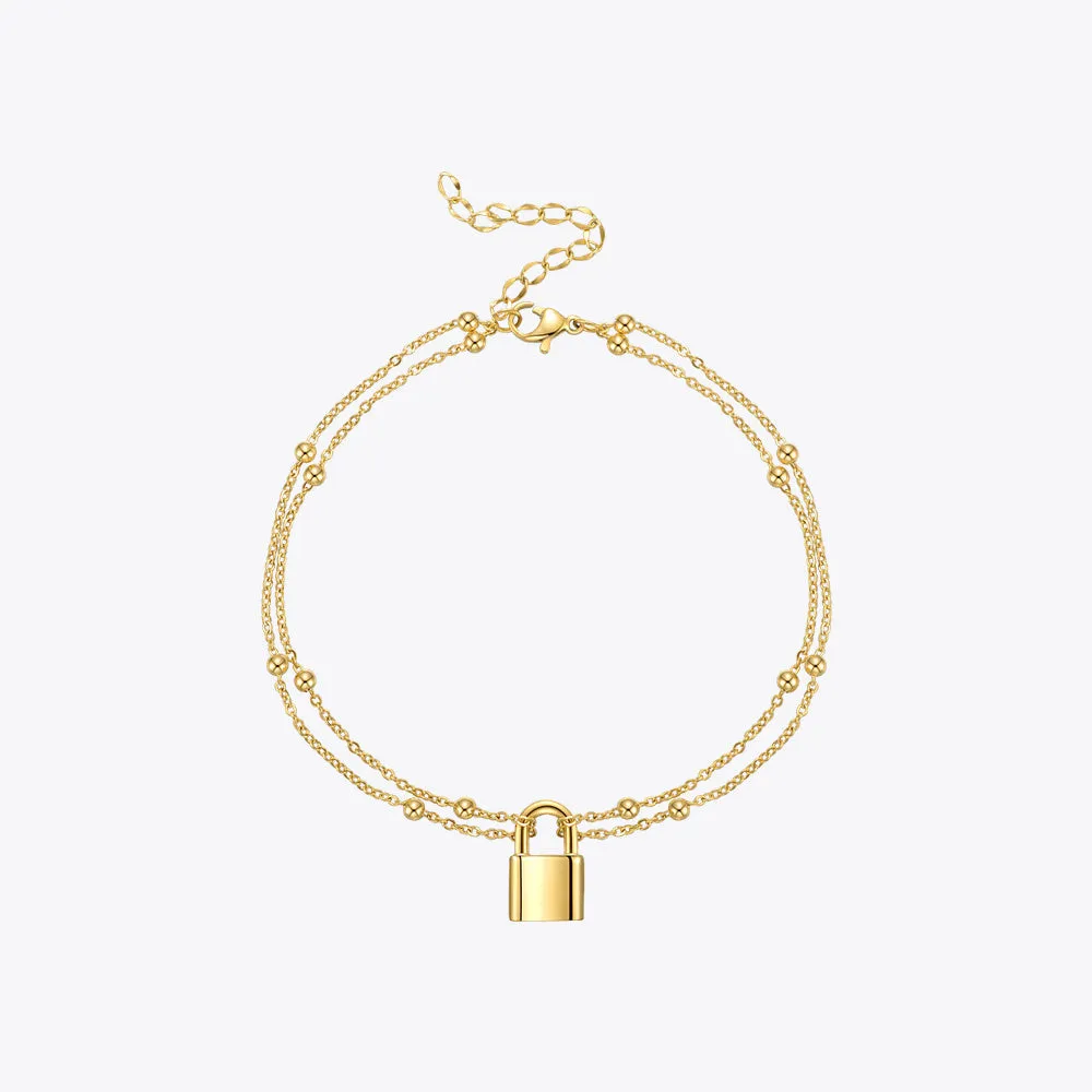 Boho Lock Anklets For Women Gold Color Anklets