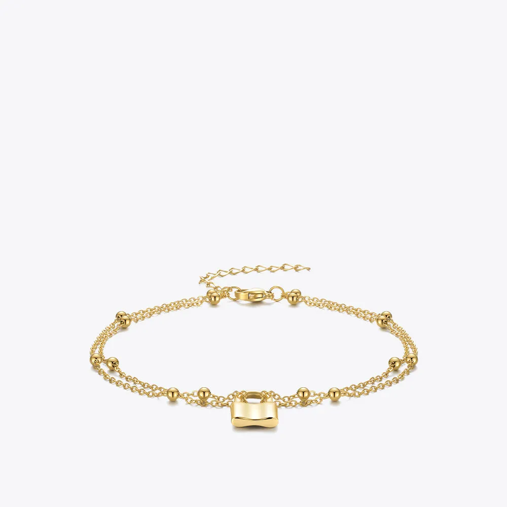 Boho Lock Anklets For Women Gold Color Anklets