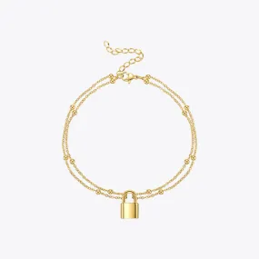 Boho Lock Anklets For Women Gold Color Anklets