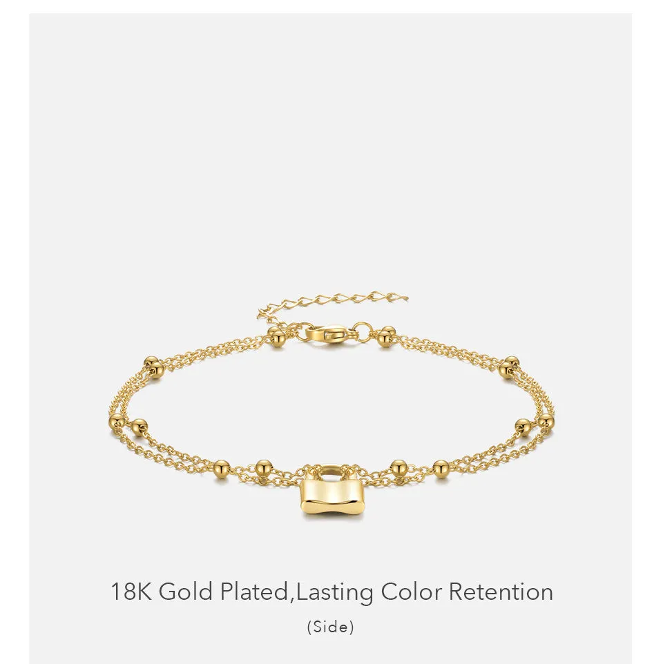 Boho Lock Anklets For Women Gold Color Anklets