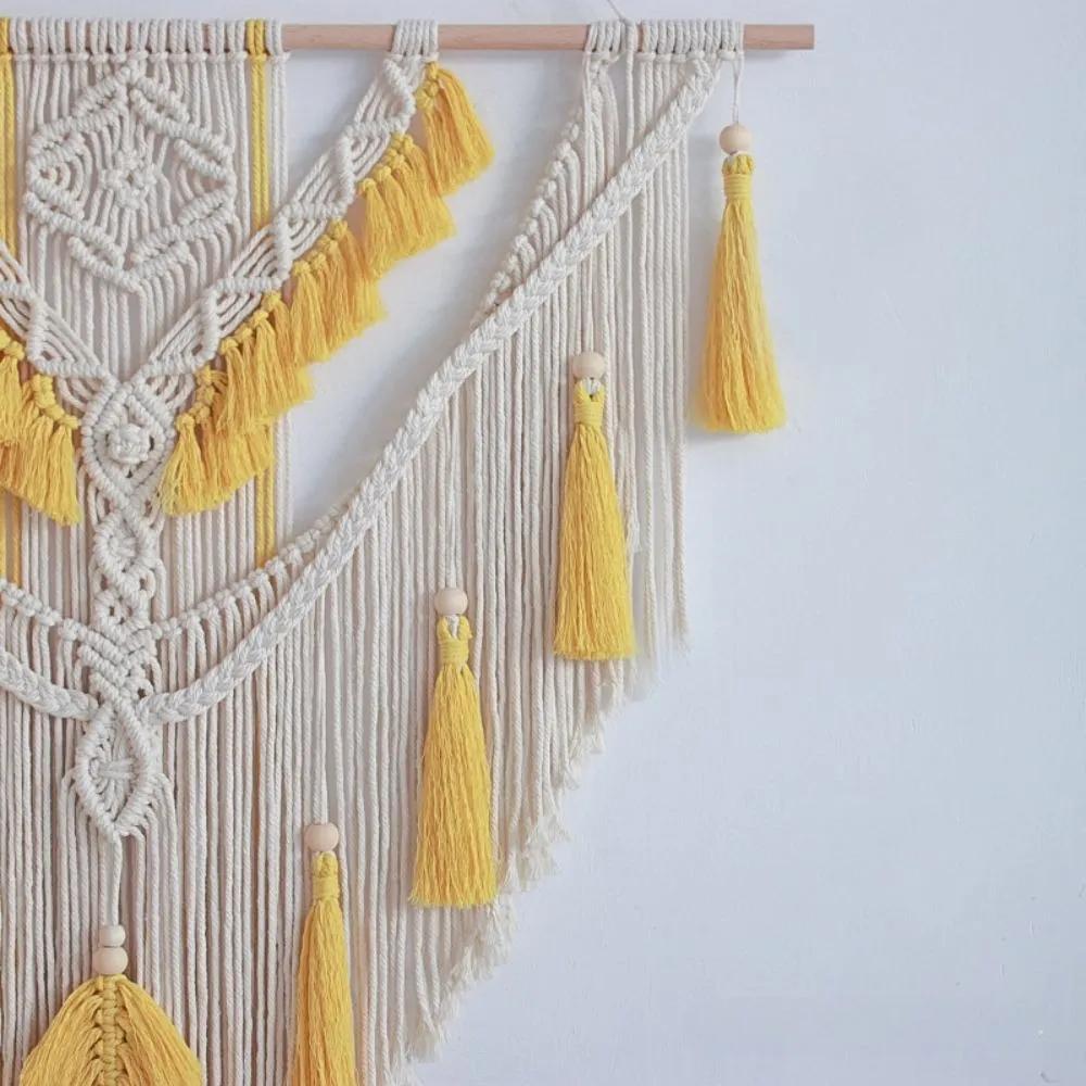 Boho Macrame Wall Hanging - Handwoven Tapestry - Bohemian Home Decor Begonia