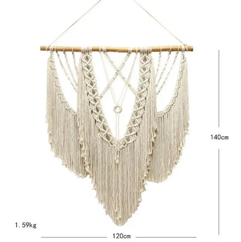BohoDreams: Large Handwoven Macrame Tapestry