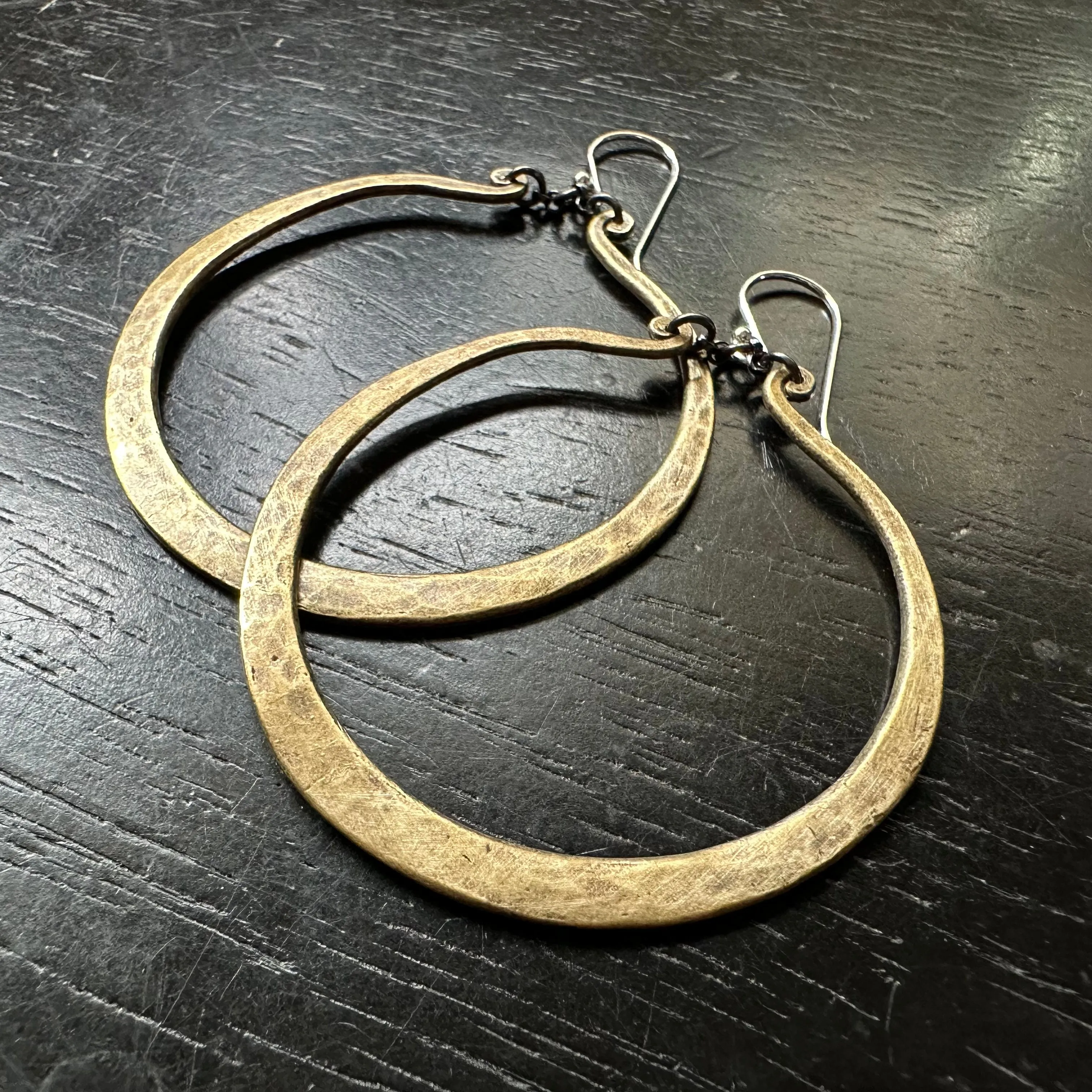 Brass Torque Earrings