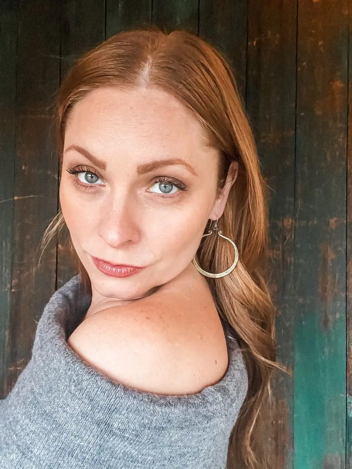 Brass Torque Earrings