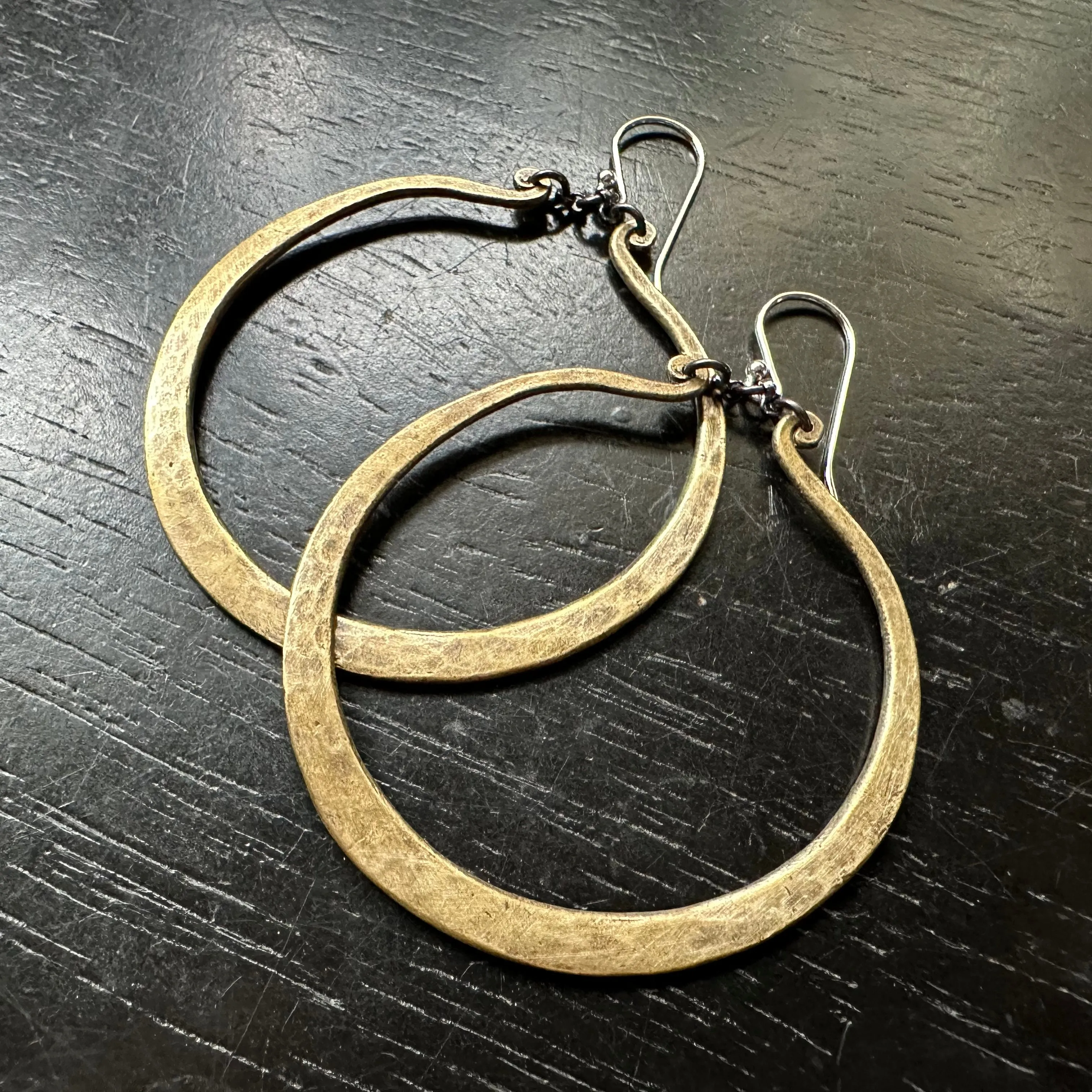 Brass Torque Earrings