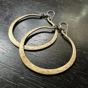Brass Torque Earrings
