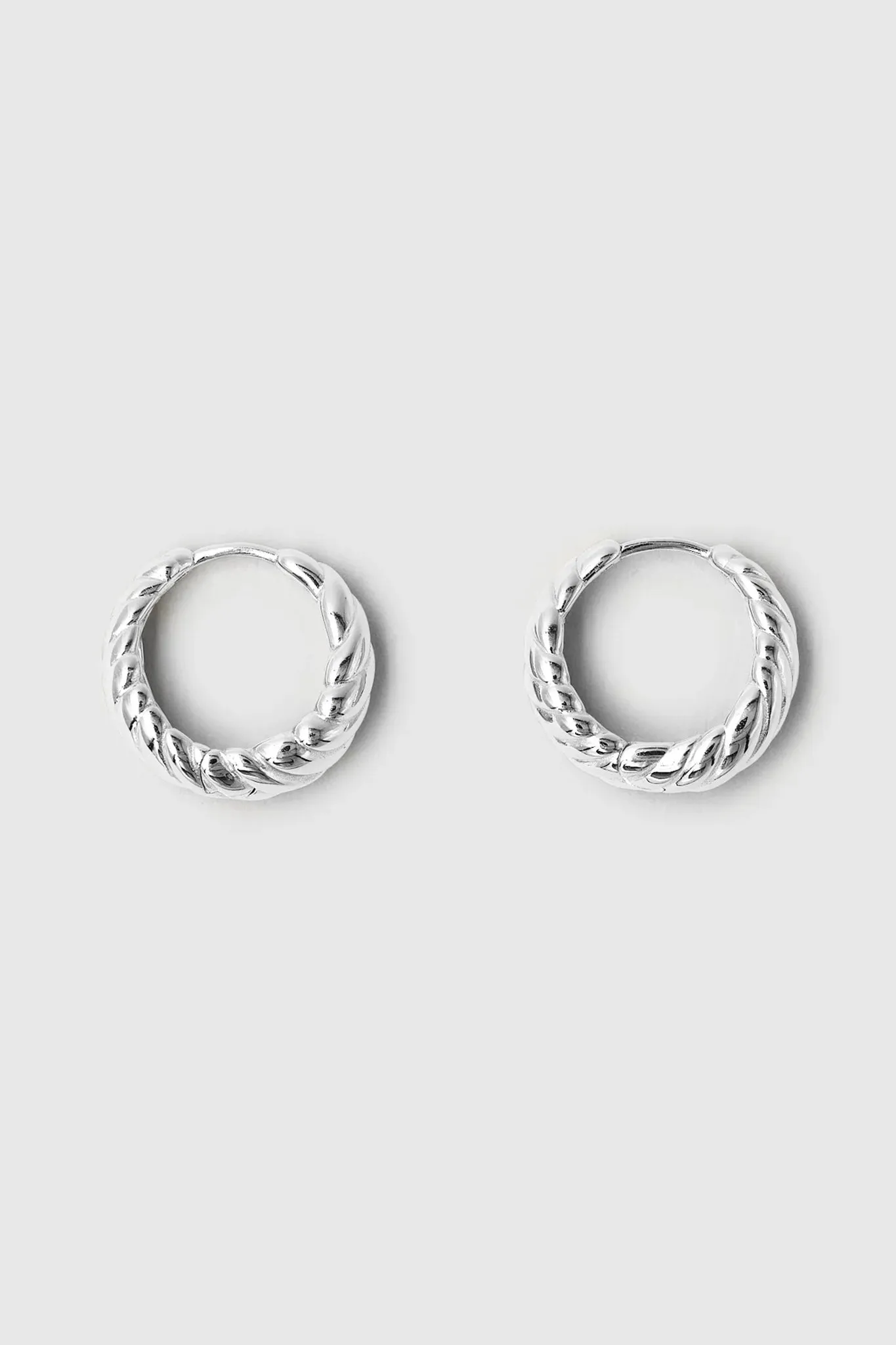 Brie Leon Olar Hoop Earrings Silver