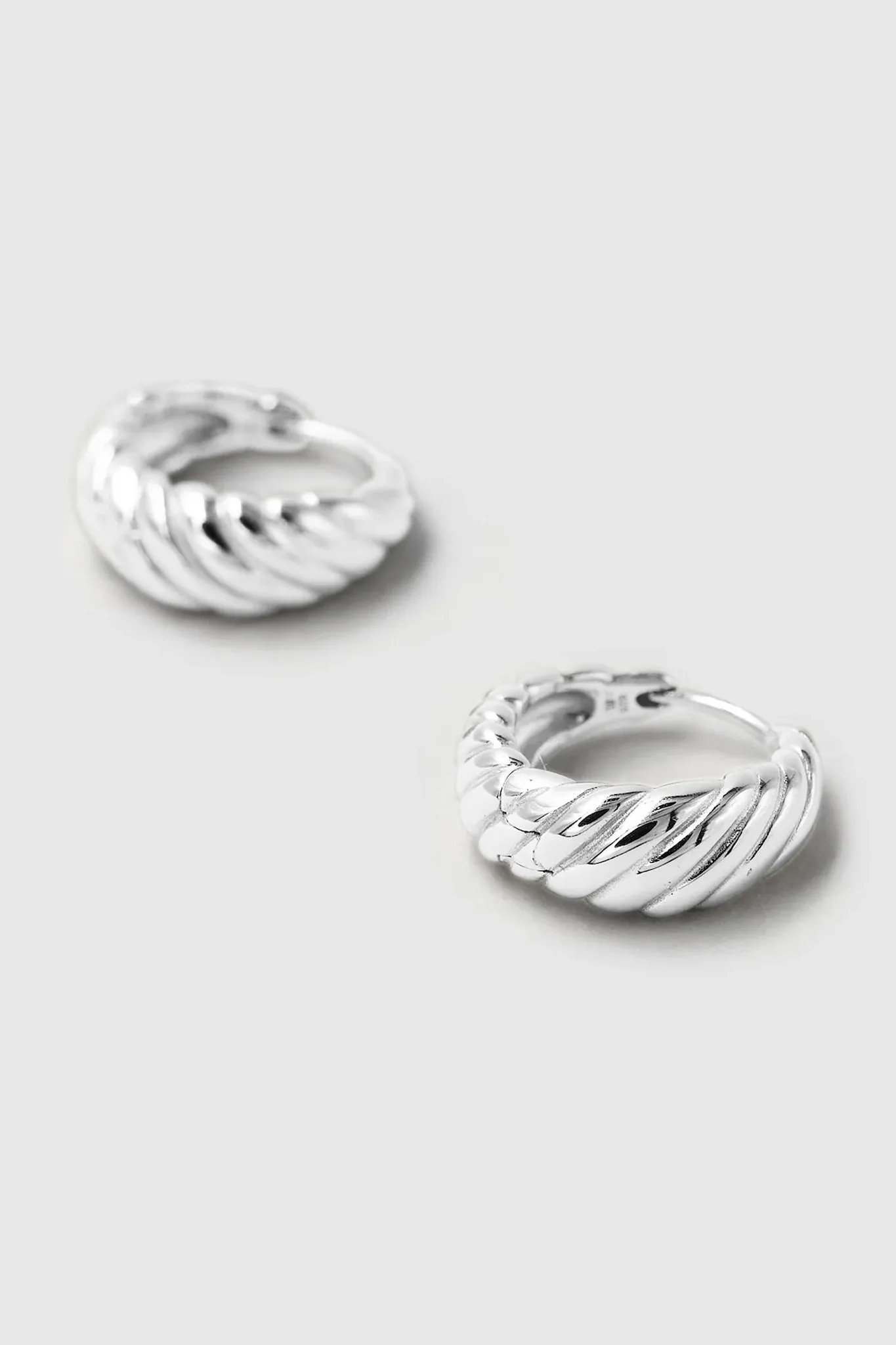 Brie Leon Olar Hoop Earrings Silver
