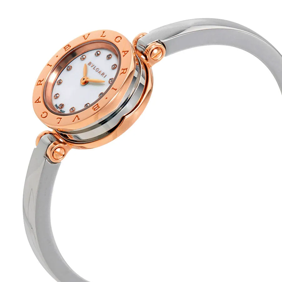 Bvlgari B.zero1 White Dial 18k Pink Gold Quartz Ladies Watch 102320