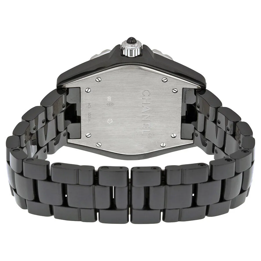 Chanel J12 Automatic Black Diamond Dial Black Ceramic Men's Watch H2024