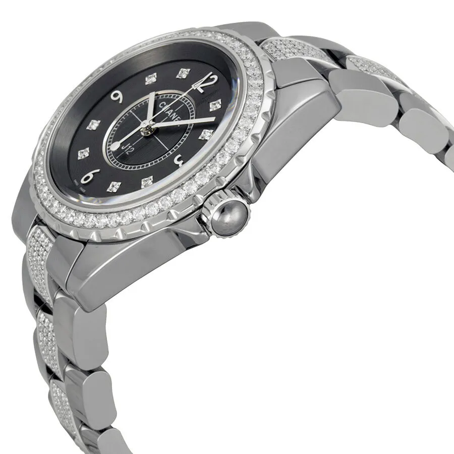 Chanel J12 Chromatic Automatic Grey Dial Titanium and Ceramic Ladies Watch H3105