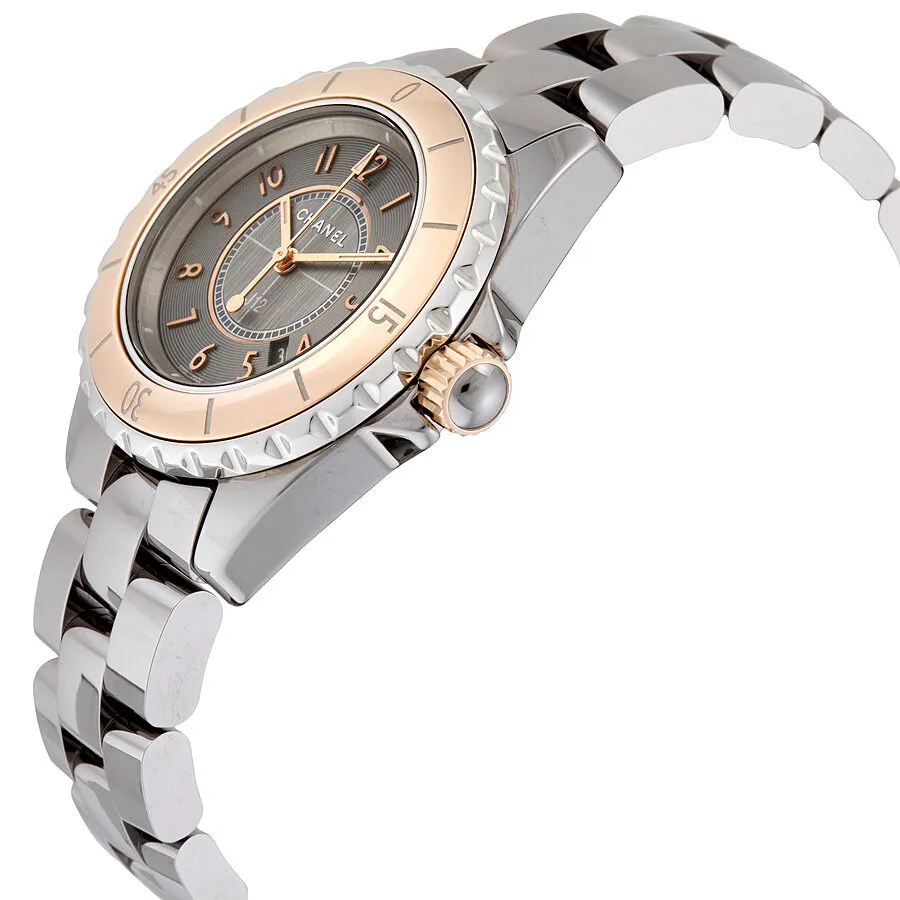 Chanel J12 Grey Dial Titanium Ceramic Automatic Ladies Watch H4197