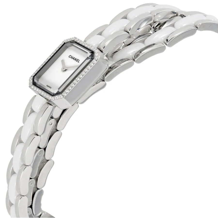 Chanel Premiere White Dial Ceramic and Steel Diamond Ladies Watch H3059