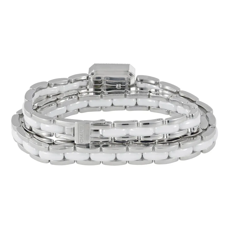 Chanel Premiere White Dial Ceramic and Steel Diamond Ladies Watch H3059