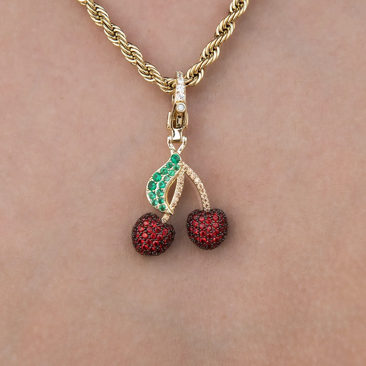 Cherry Clip On Pendant