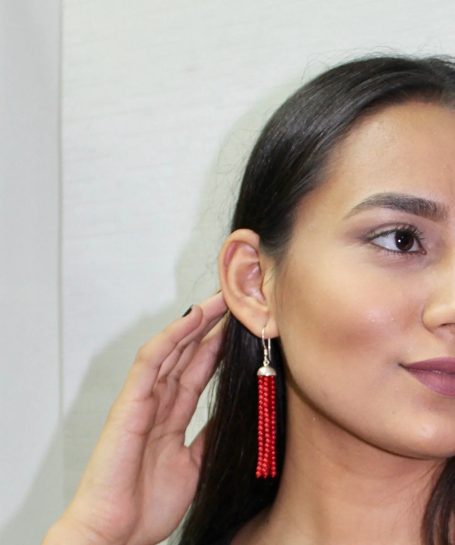 Coral Swishing Earrings