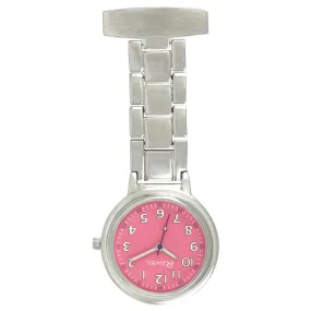 Easy Read Engraved Pink Nurse Fob Watch Chrome R1101.15