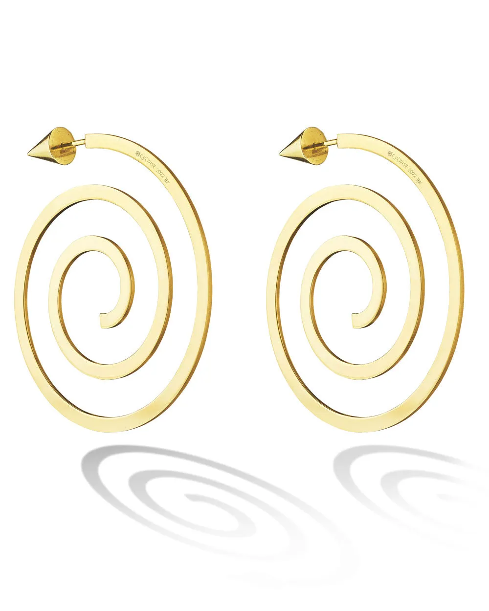 Essence Spiral Cone Hoop Earrings