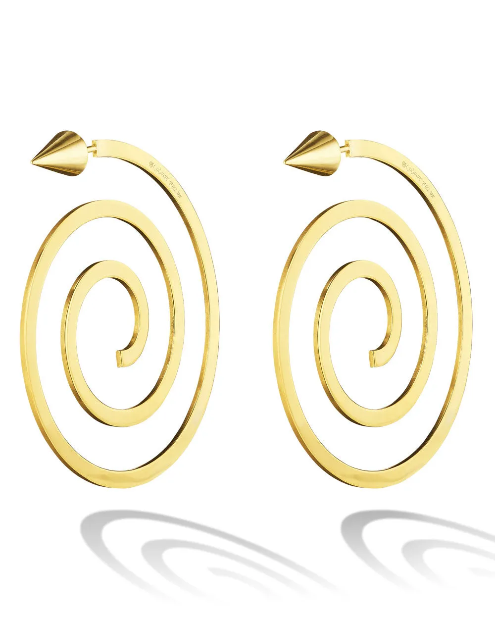 Essence Spiral Cone Hoop Earrings