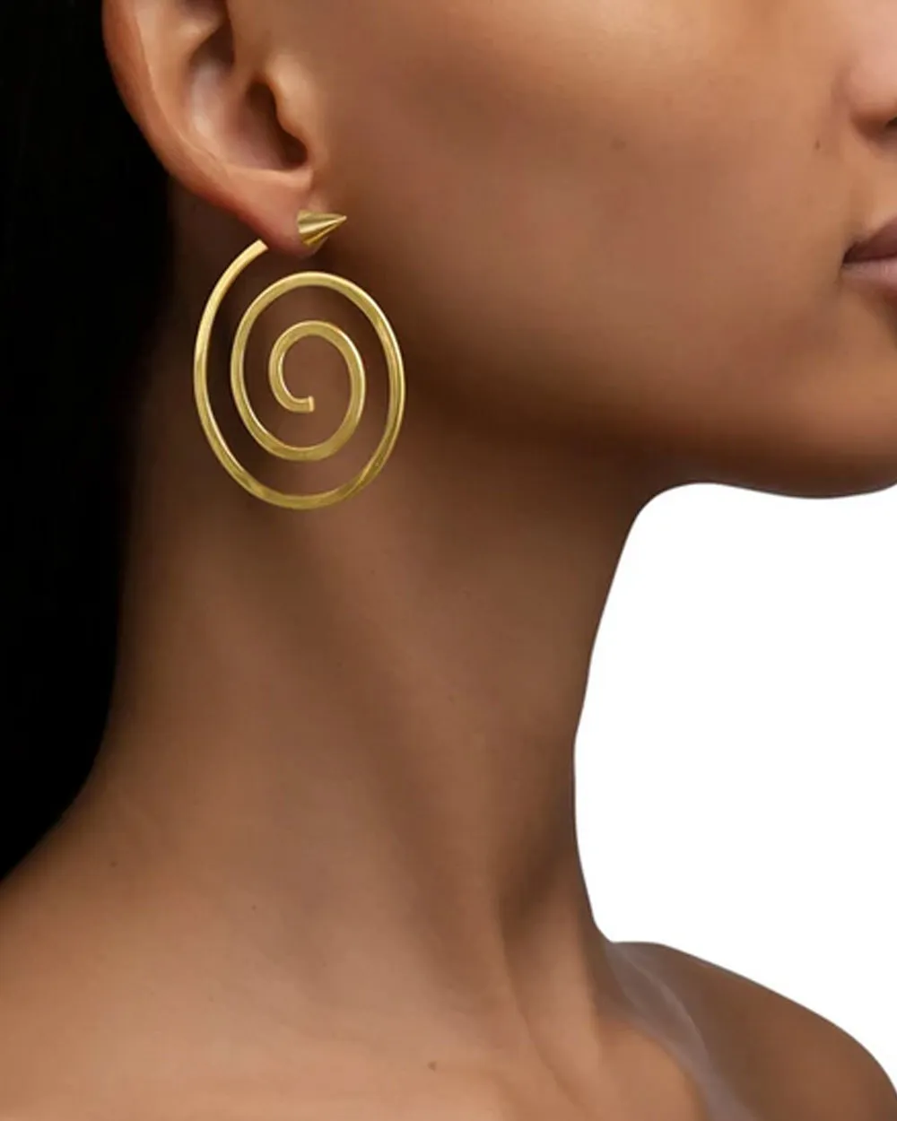 Essence Spiral Cone Hoop Earrings