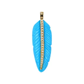 Feather Charm/ Turquoise