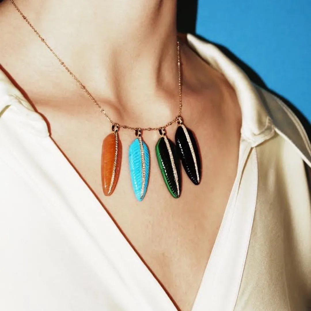 Feather Charm/ Turquoise
